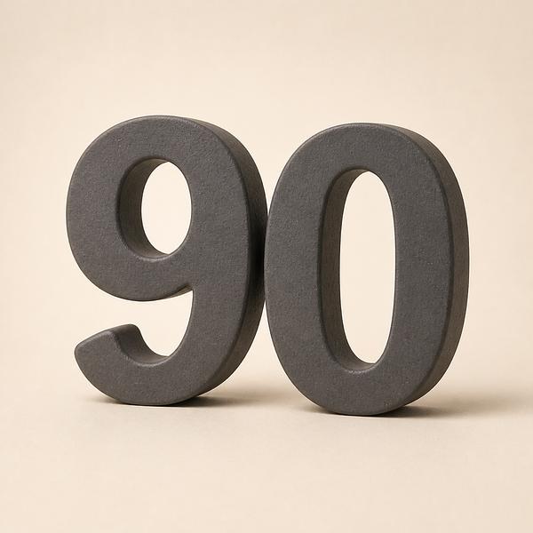 ninety — Korean: 아흔