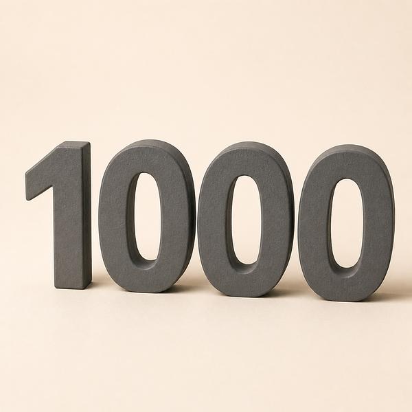one thousand — Korean: 천